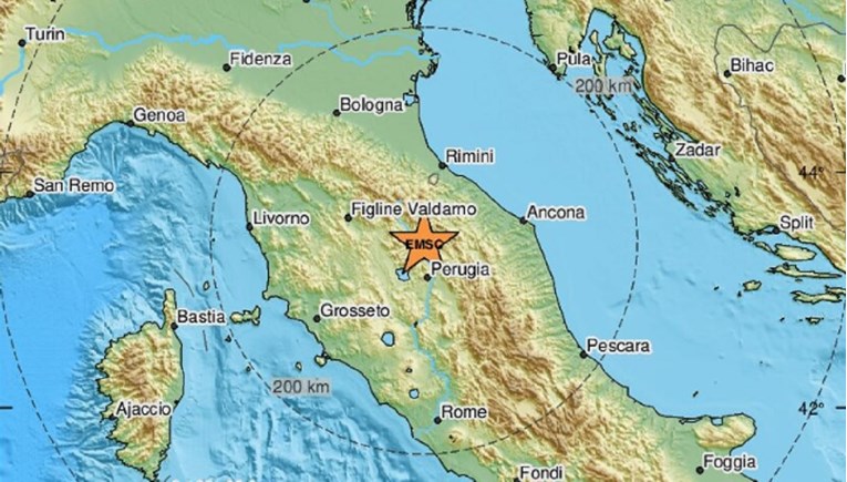 Italiju u nekoliko sati pogodila dva zemljotresa, prvi je bio 4,4, drugi 4,6 po Rihterovoj skali 1