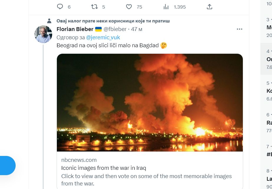 Florijan Biber zamerio Jeremiću što je objavio fotografiju Bagdada 2