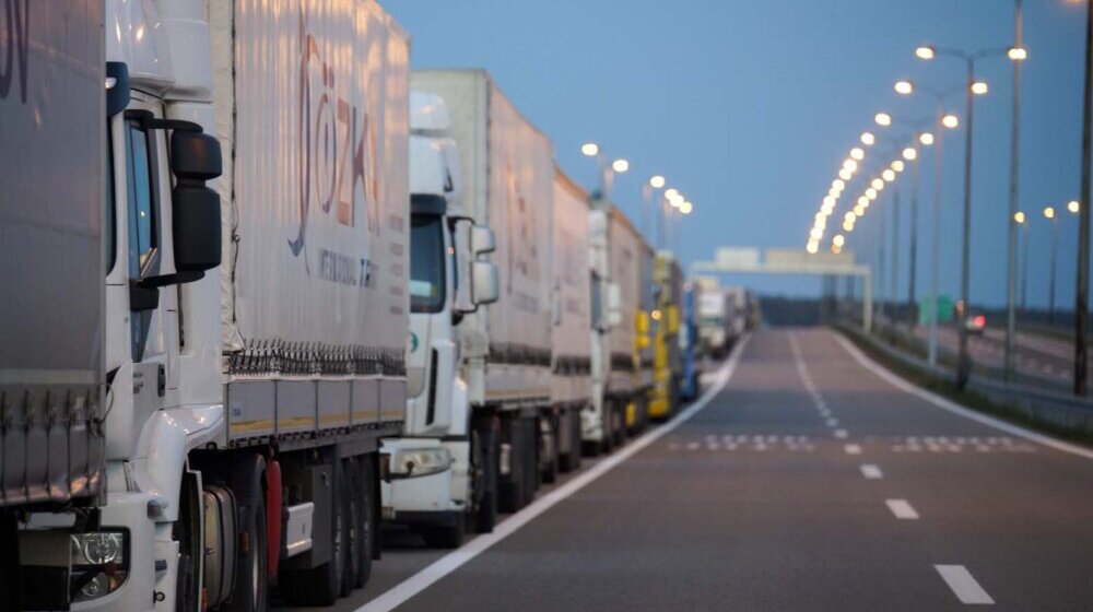 Truck drivers protest at Serbia Croatia border