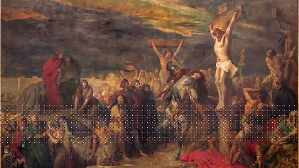 The Crucifixion, painted by Jean Francois Portaels (1886).