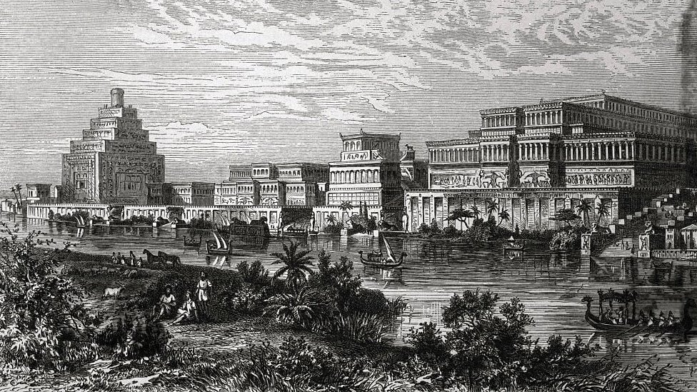 A 19th Century artist's impression of the Assyrian capital, Nineveh