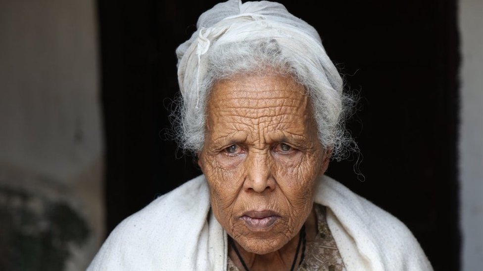 Eighty-three-year-old Ethiopian woman Meseret Addis