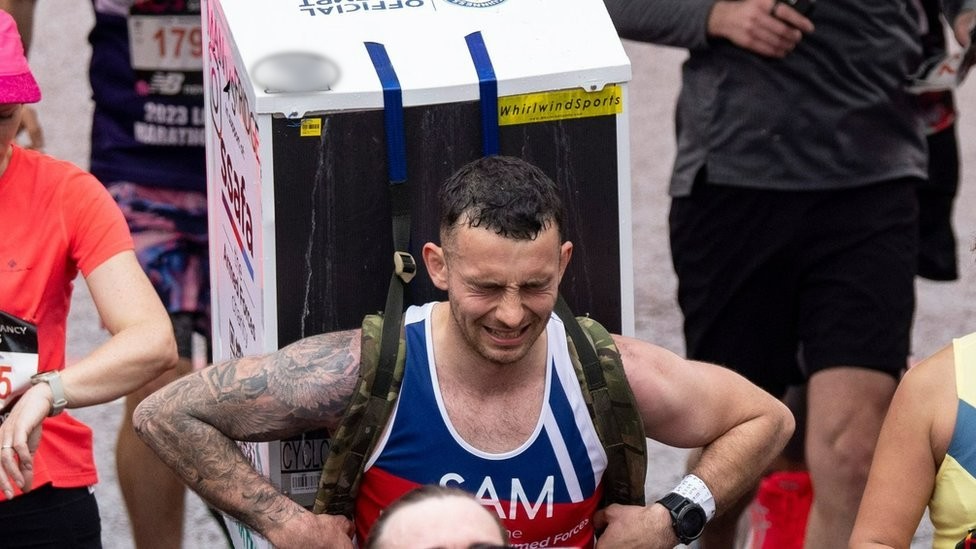 Sam Hammond at the 2023 London Marathon