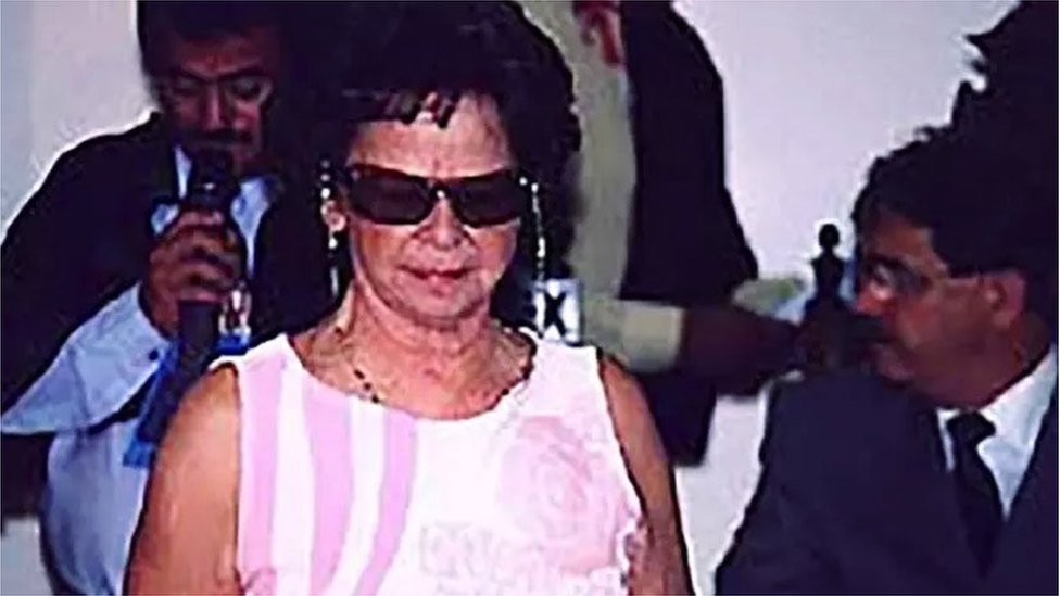 A Brazilian police handout shows Valentina de Andrade in the 1990s at court session