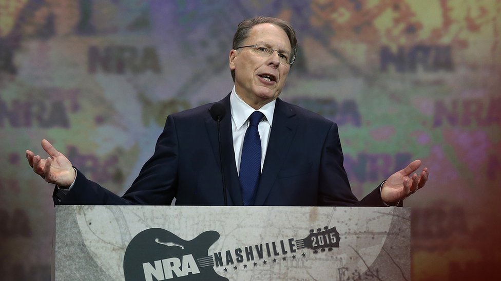 NRA CEO Wayne LaPierre speaks during the NRA-ILA Leadership Forum at the 2015 NRA Annual Meeting & Exhibits on April 10, 2015 in Nashville, Tennessee