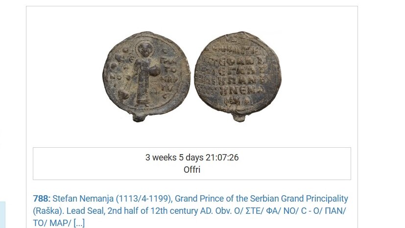 Pečat župana Stefana Nemanje na aukciji na Malti: Da li će Srbija uspeti da ga otkupi? 1