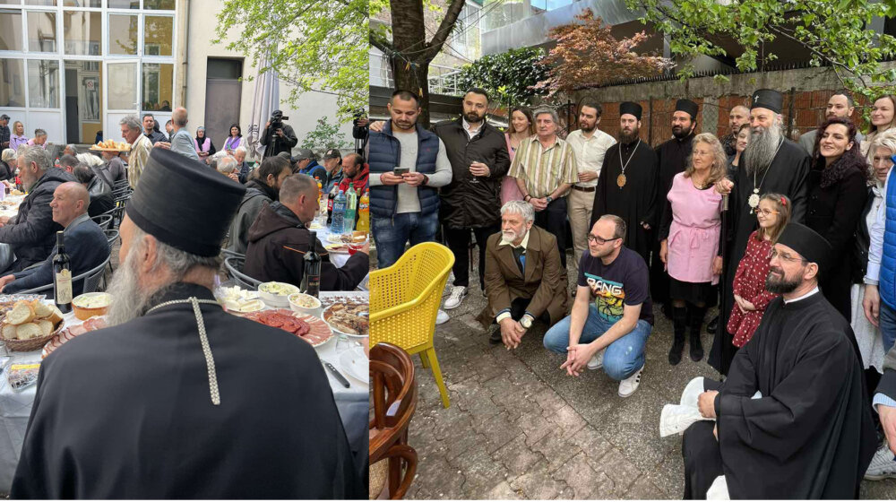 Patrijarh Porfirije na tradicionalnom uskršnjem ručku sa beskućnicima 1
