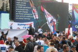 Transparenti, kišobrani i mokri građani: 50 fotografija sa skupa "Srbija nade" (FOTO) 36