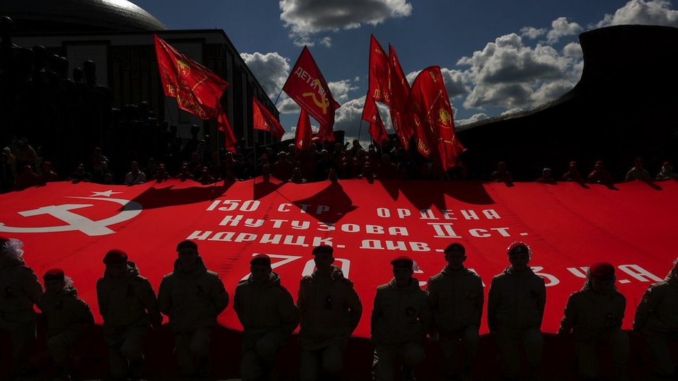 sovjetska zastava pobede, Dan pobede, Moskva 9. maj 2023.