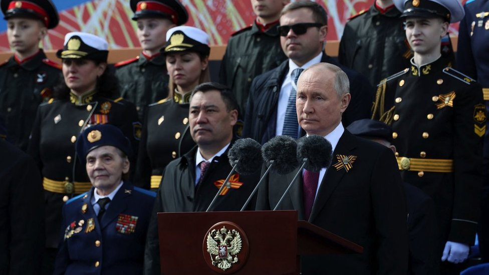 Vladimir Putin, vojna parada za Dan pobede, Moskva, 9. maj 2023.