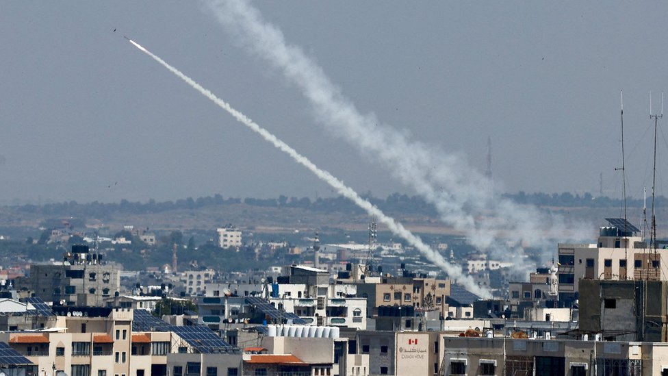 Rockets are fired from Gaza towards Israel (10 May 2023)
