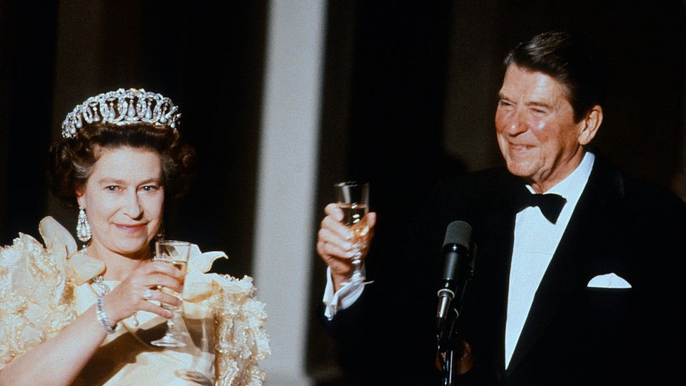 Kraljica Elizabeta Druga i Ronald Regan