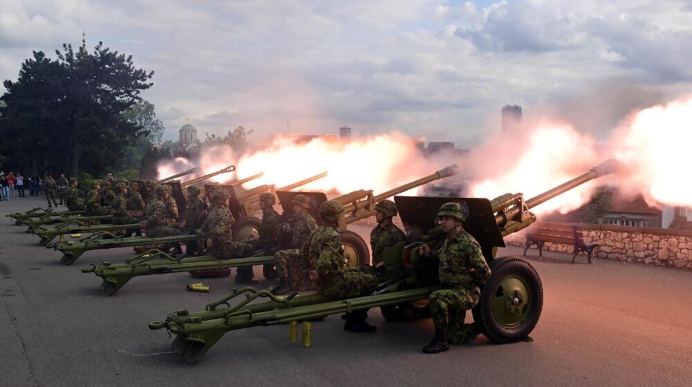 Počasna artiljerijska paljba na Kalemegdanu povodom Dana pobede nad fašizmom 1