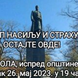Stop nasilju i strahu! Ostajte ovde: Protest sutra u Topoli ispred opštine 12