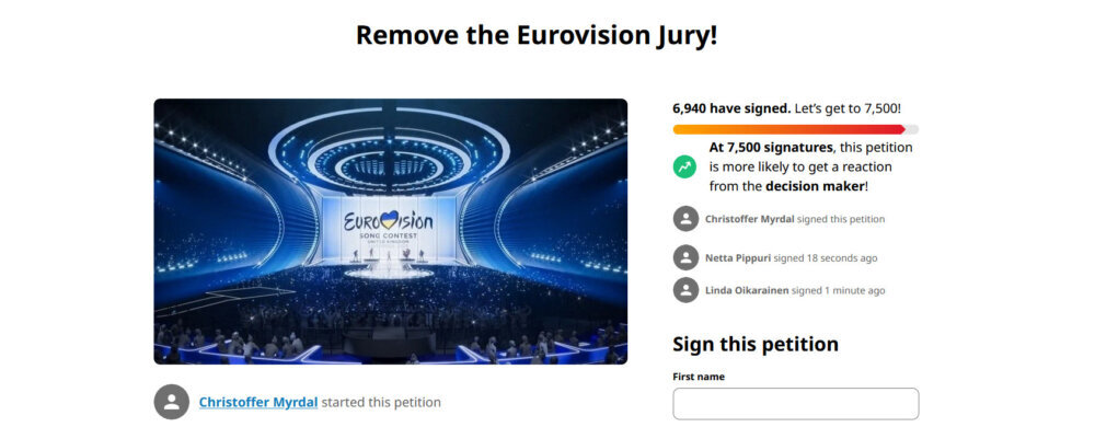 Da li je bilo pristrasnog glasanja? Pokrenuta peticija za ukidanje žirija Pesme Evrovizije 1