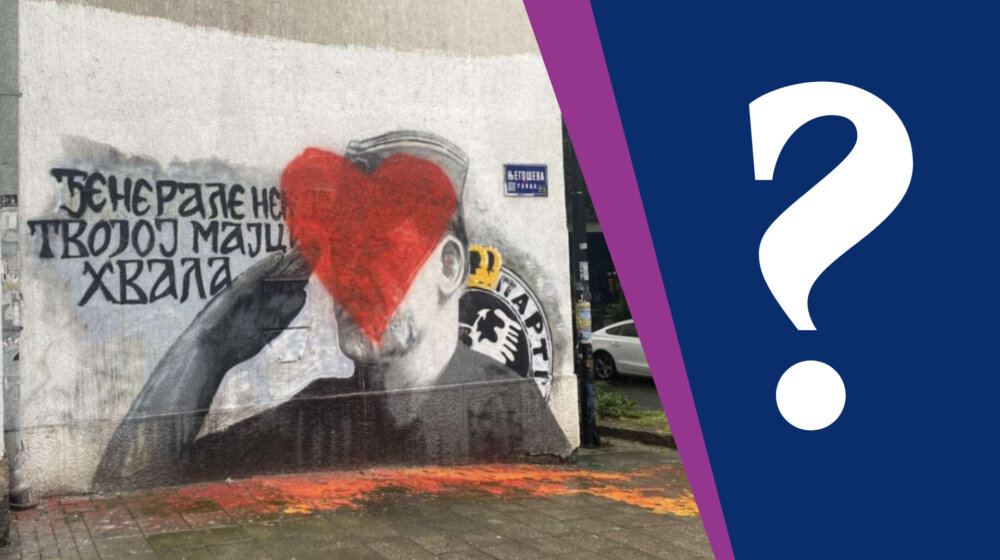 Za koga je iscrtavanje srca na mural Ratku Mladiću simpatično: Ko podržava, a kome je to petorazredno pitanje? 1