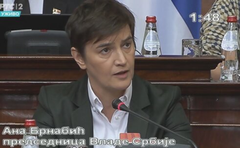ana brnabic Poslanici opozicije drže "Šta je smešno" dok govori premijerka (FOTO) 7