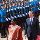 Svečani doček za predsednicu Indije i sastanak sa predsednikom Vučićem 1