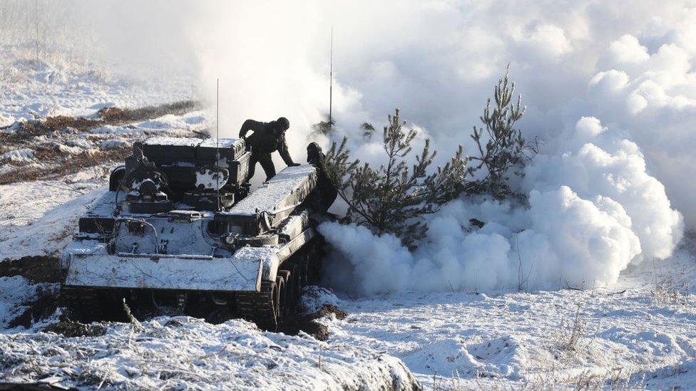 Rusija i Belorusija su održale zajedničku vojnu vežbu blizu ukrajinske granice u februaru 2022. godine