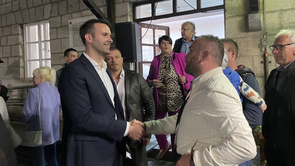 Milojko Spajić sa pristalicama njegovog pokreta