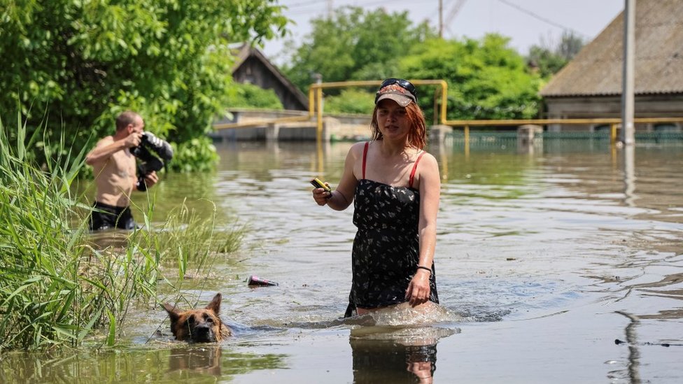 ukrajina, brana, poplava, Nova Kahovka
