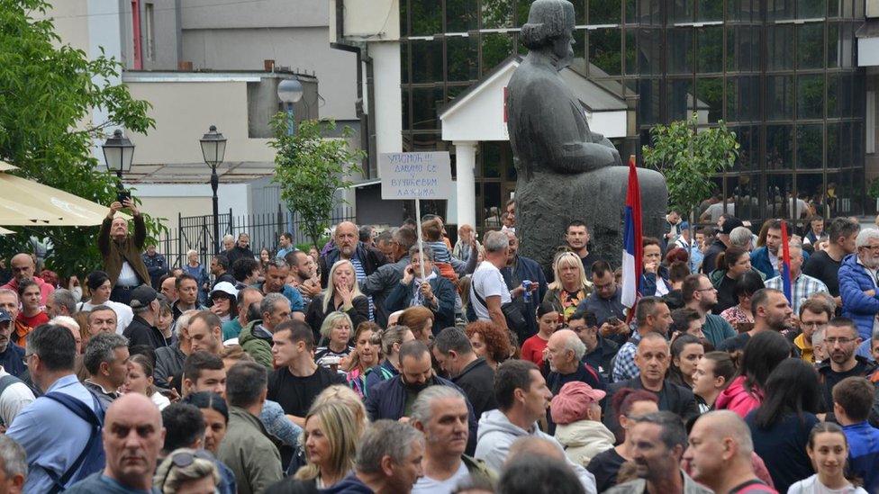 Protest u centru Kragujevca
