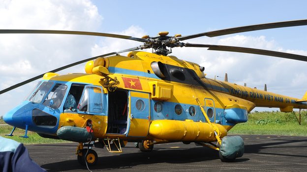 A Russian-made MI-171 helicopter is being prepared to go on a new search for the missing Malaysia Airlines flight MH370 in Ca Mau on 10 March, 2014