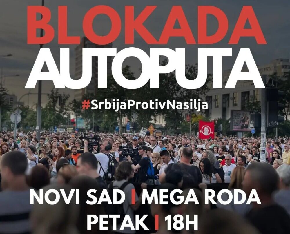 Protest "Srbija protiv nasilja": U petak kod Novog Sada najavljena blokada auto-puta 2