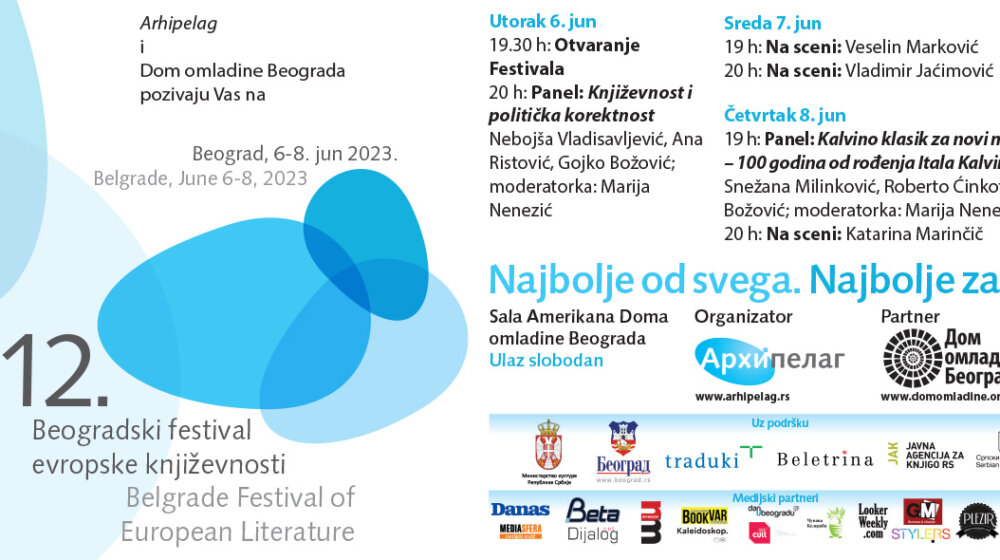 Arhipelag najavljuje nedelju vrhunske književnosti:"Najbolje od svega. Najbolje za sve", na 12. Beogradskom festivalu evropske književnosti 1