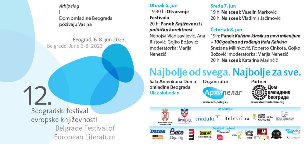 Archipelago annuncia la settimana della migliore letteratura: “Il meglio di tutto. Il meglio di tutto”, al 12° Festival di Belgrado della letteratura europea – Cultura