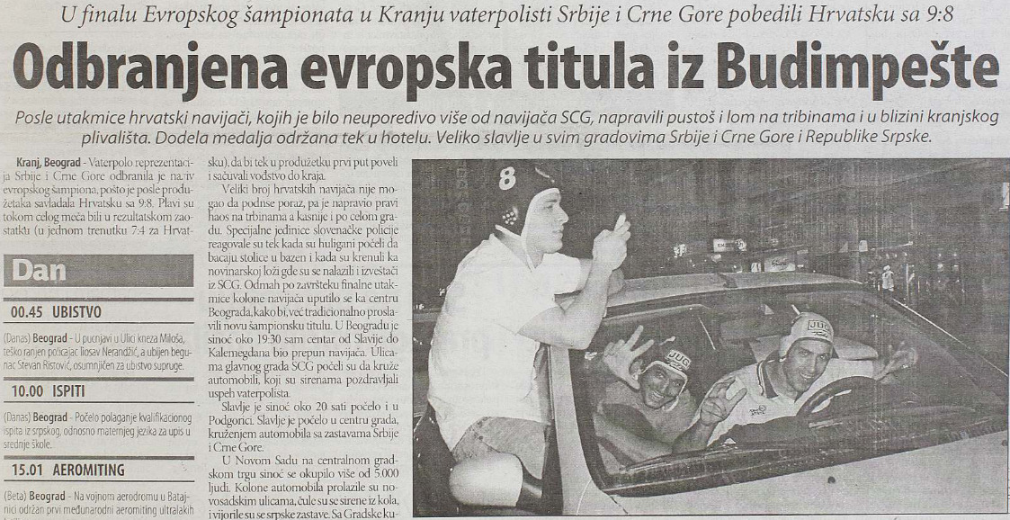 "Bio je to mali rasistički rat": Kako je pre 20 godina Boris Tadić doživeo finale Evropskog šampionata u vaterpolu 2