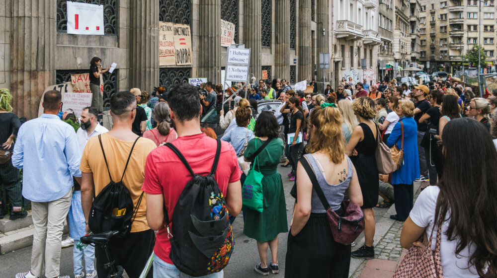 Novi protestni forum Asocijacije NKSS ispred Ministrstva za kulturu i konferencija za medije 1