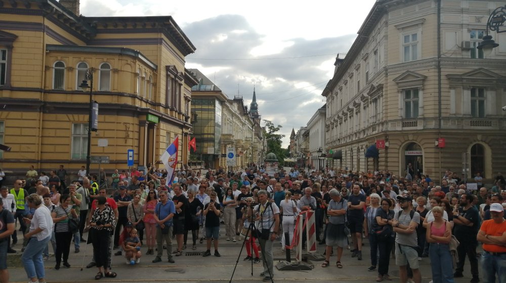 Protest studenata u Subotici zbog odluke nastavničkog veća Više škole o prekidu blokade 1