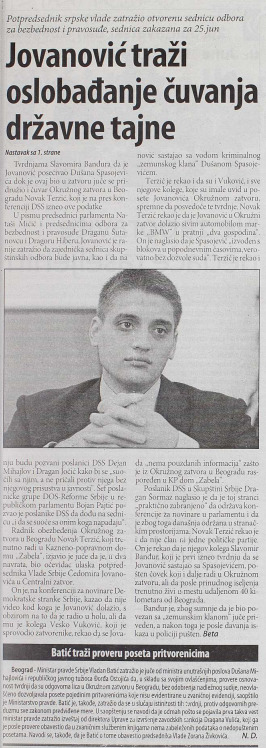 Kako se u javnosti pre 20 godina pisalo o vezi Čedomira Jovanovića sa Zemunskim klanom? 3 Kako se u javnosti pre 20 godina pisalo o vezi Čedomira Jovanovića sa Zemunskim klanom? 3