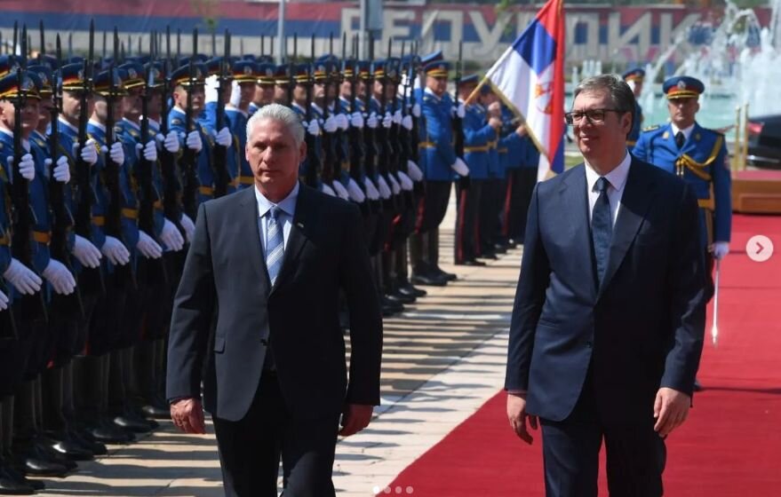 Vučić svečano dočekao predsednika Kube 1