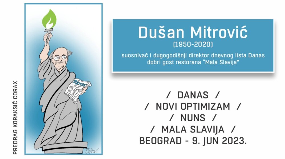 Povodom dana lista Danas otkrivanje spomen obeležja posvećenog Dušanu Mitroviću 1