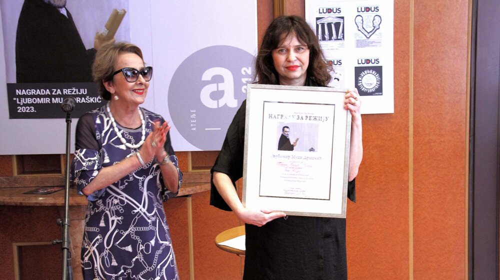 atelje 212 nagrade Svetlana Bojković i Tanja Mandić Rigonat foto Miroslav Dragojević