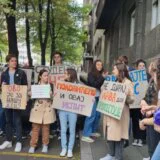 Grupa "Studenti protiv nasilja" protestovala ispred Ministarstva u kome radi Đorđe Dabić (FOTO) 7
