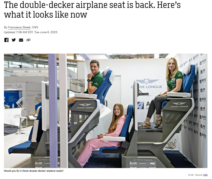 Dabl-deker sedišta u avionima: Budućnost ekonomičnog letenja ili način da avio kompanije naguraju što više putnika u letelice? 2 dabl-deker avionska sedišta