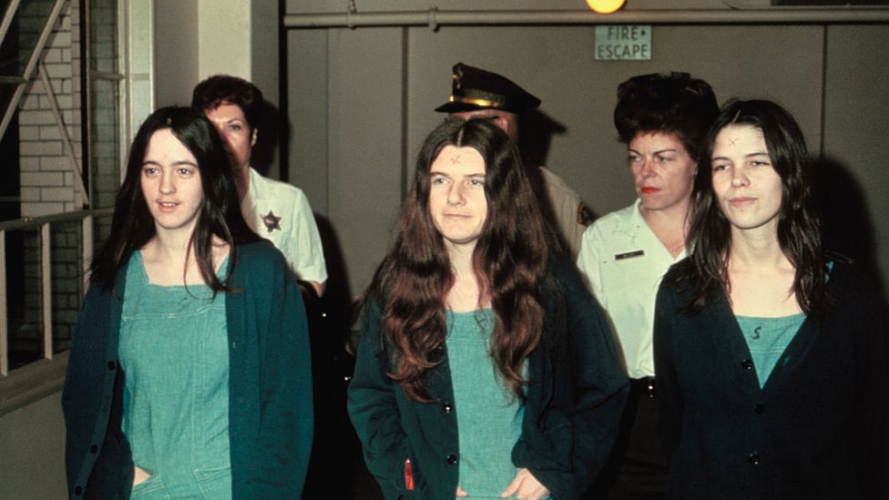 članice porodice Menson 1970. godine na sudu