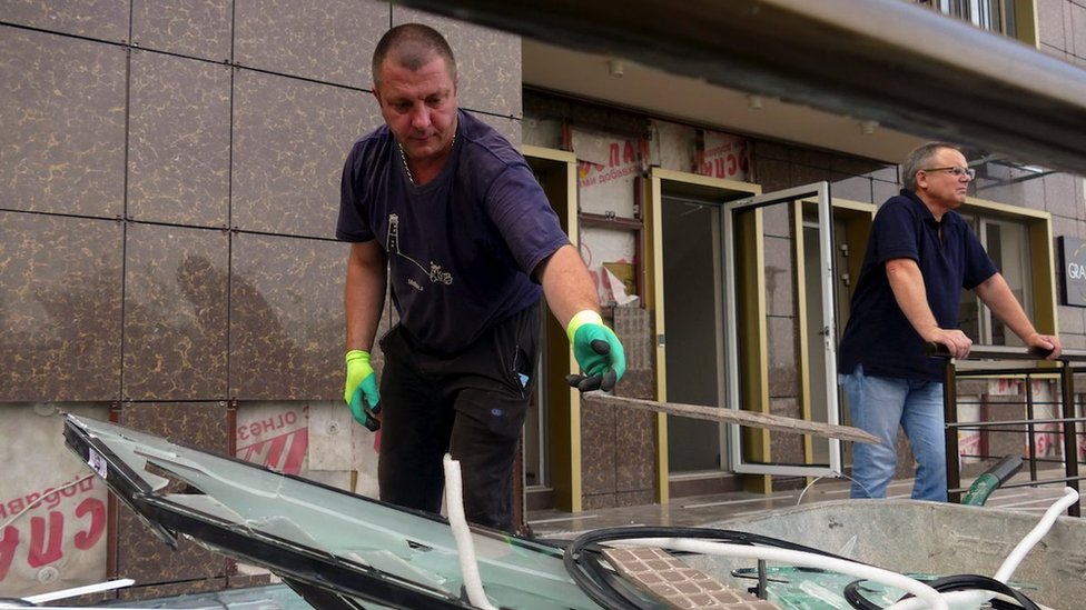 čišćenje Odese posle napada