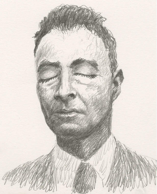 Portret Openhajmera, koji je nacrtao autor teksta