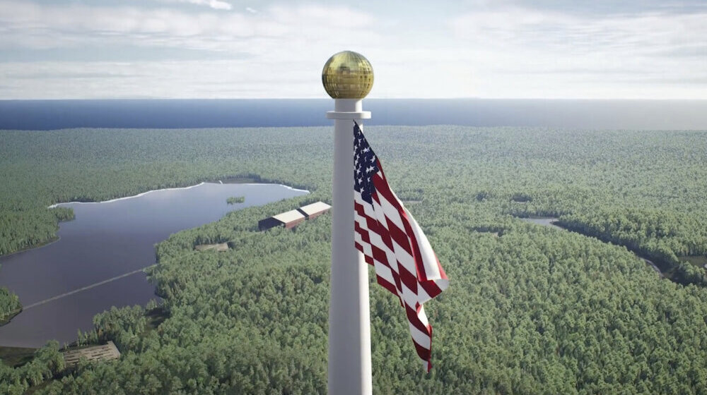 jarbol, američka zastava