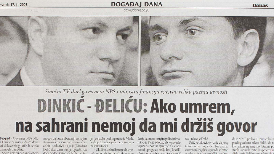 (VIDEO) "Nemoj da mi diraš majku": Kako je pre 20 godina izgledao TV duel Dinkića i Đelića koji je izazvao veliku pažnju javnosti? 2