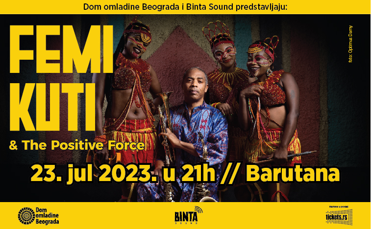 Femi Kuti & The Positive Force 23. jula u Barutani 1