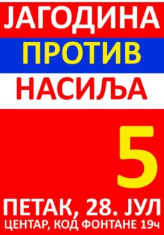 Jagodina flajer 02 Performans „Pogodi ko sam?” na petom protestu Jagodina protiv nasilja u petak 3
