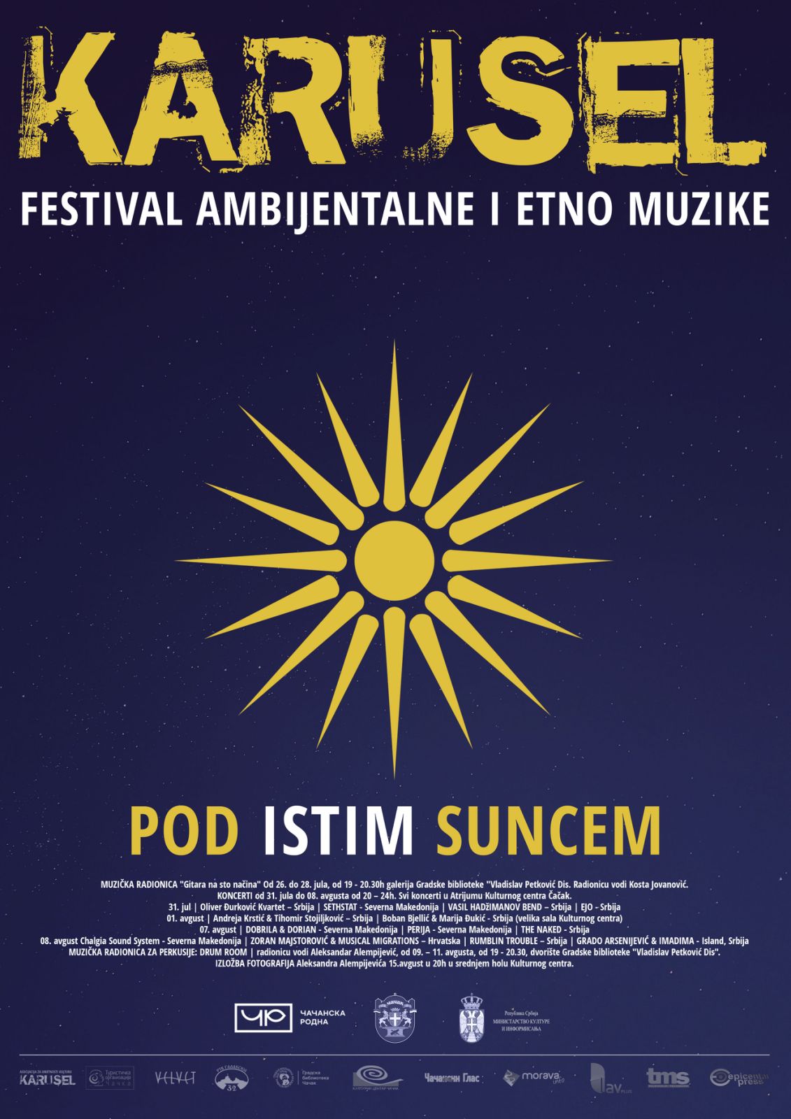 Viva Vox, Rok opera, otvaranje legata Branka V. Radićevića i drugi programi na Čačanskoj rodnoj u avgustu 2 Viva Vox, Rok opera, otvaranje legata Branka V. Radićevića i drugi programi na Čačanskoj rodnoj u avgustu 2