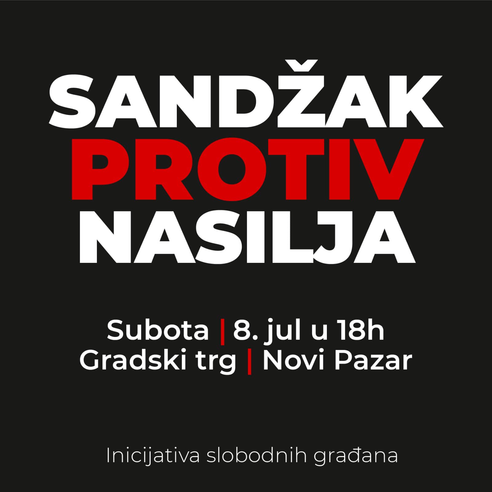 Novi Pazar: Pet zahteva protesta „Sandžak protiv nasilja“ 2