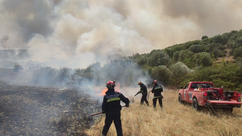 Srpski vatrogasci-spasioci u Grčkoj gase požare na teritoriji grada Volosa 1
