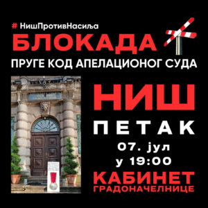 Protest “Srbija protiv nasilja” u petak u Nišu: U planu je blokada međunarodne pruge 2 Protest “Srbija protiv nasilja” u petak u Nišu: U planu je blokada međunarodne pruge 2